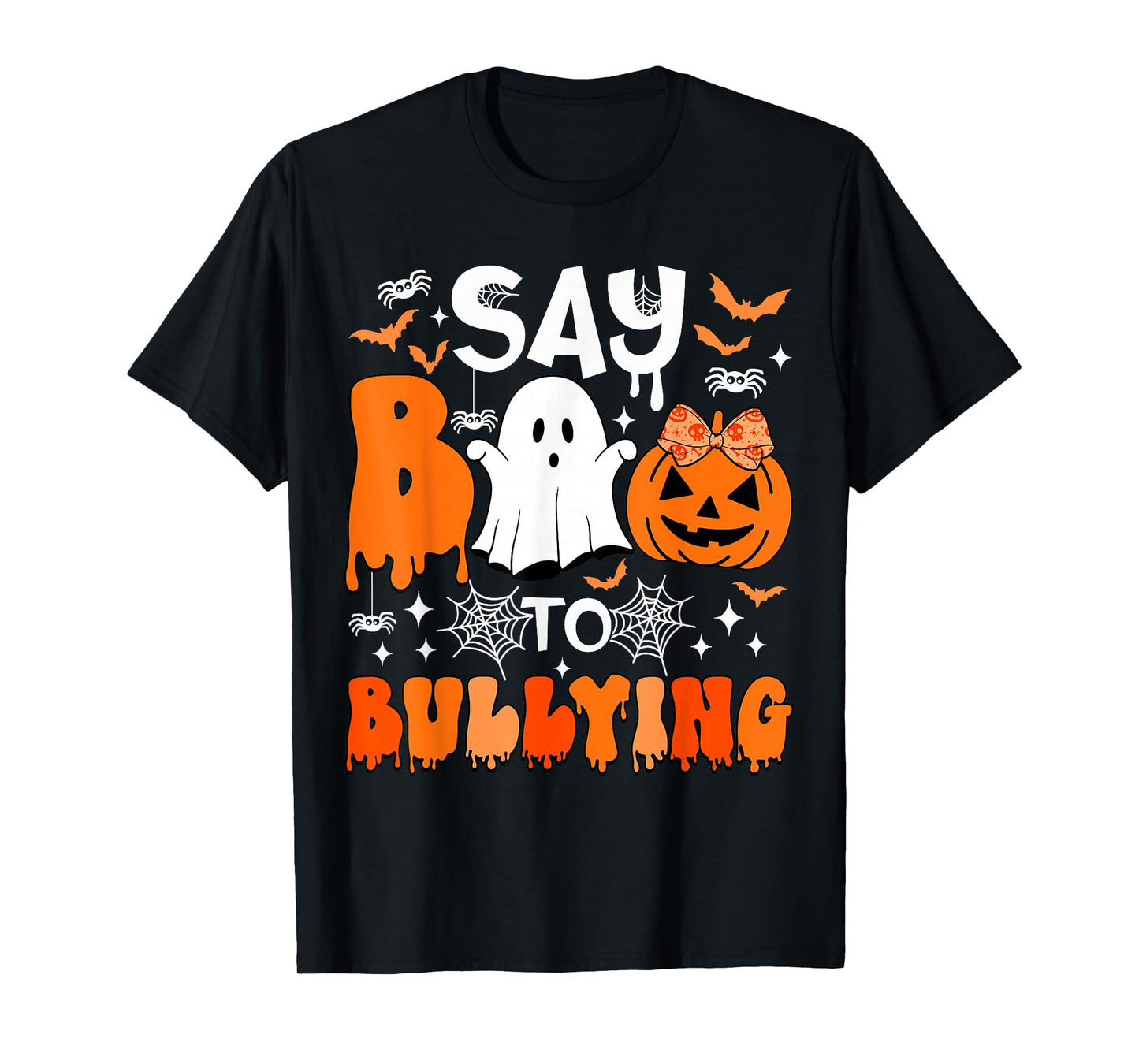Say Boo To Bullying Halloween Orange Anti Bully Unity Day T-Shirt