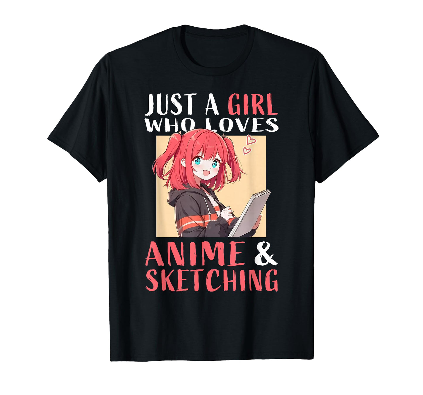 Anime and Sketching for Girls Teens Manga Kawaii Japan T-Shirt