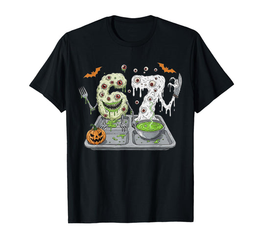 Halloween Lunch Lady Funny 67 Meme Fun Art Man Costume Woman T-Shirt