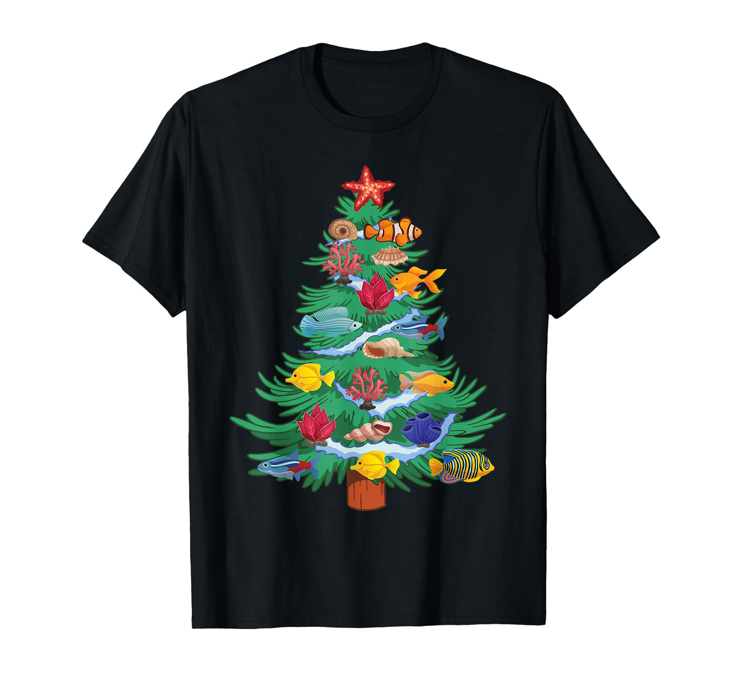 Saltwater Aquarium Christmas Tree T-Shirt