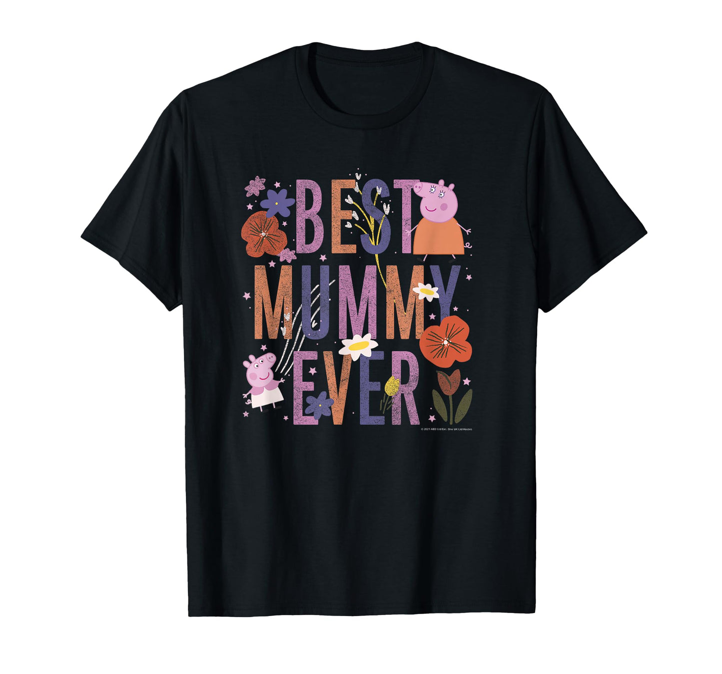 Peppa Pig Mother's Day Best Mummy Ever Vintage Floral T-Shirt