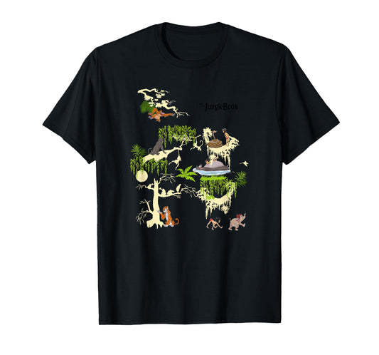 Disney The Jungle Book Scenes Group Poster T-Shirt