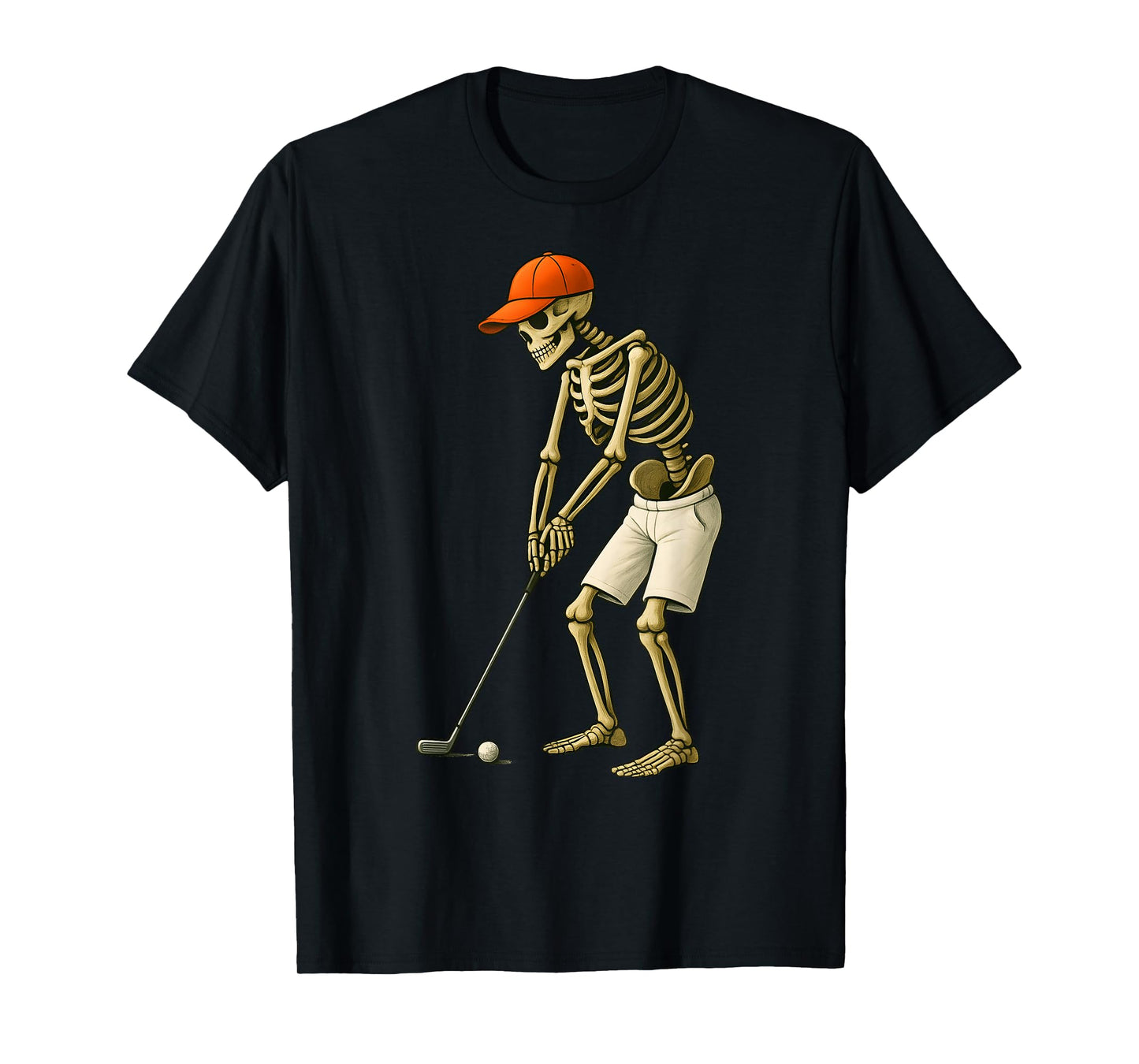 Halloween Skeleton Golf Costume Funny Men Boys Kids T-Shirt