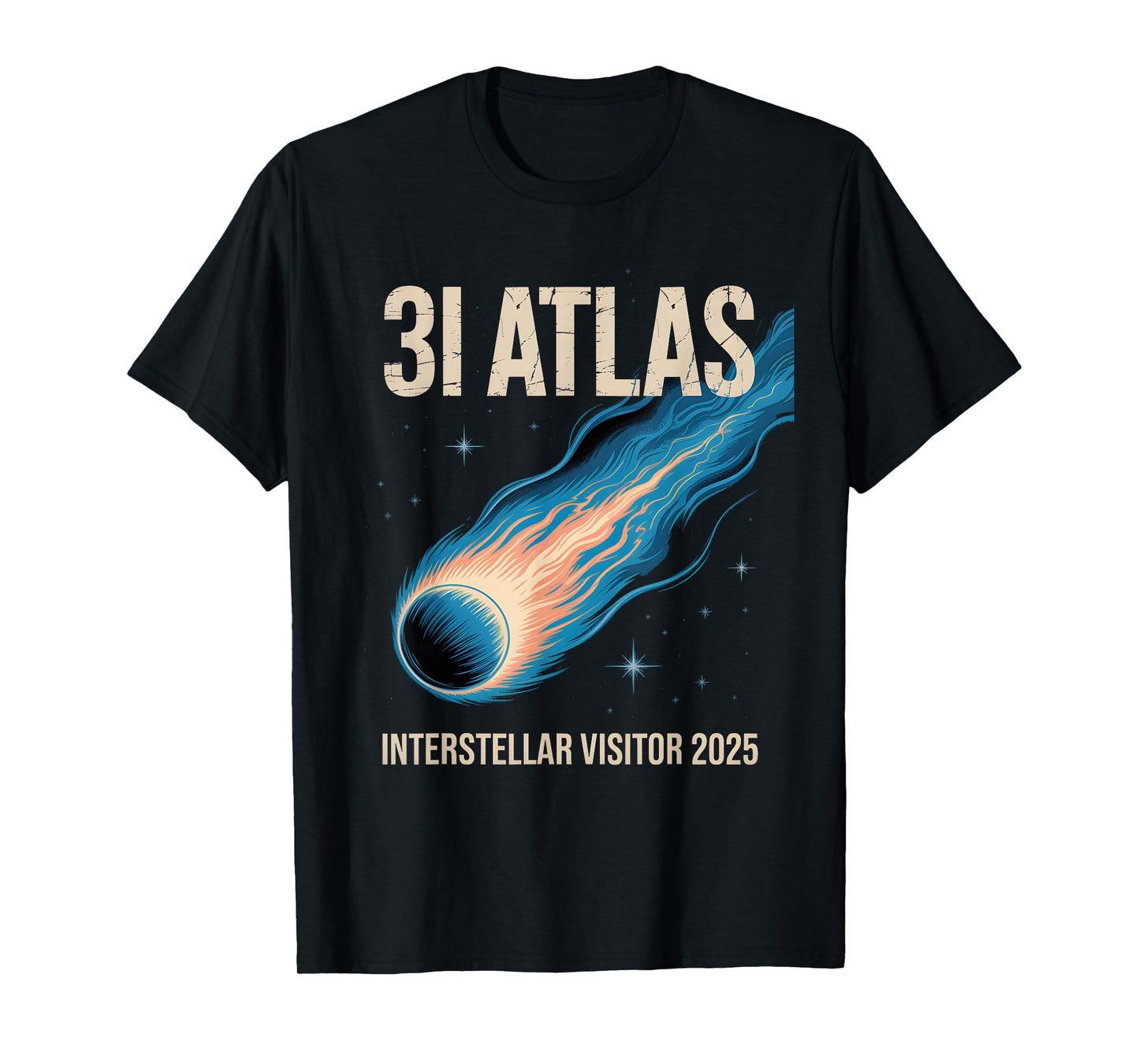 31/Atlas Interstellar-Style Astronomy Visitor 2025 Retro T-Shirt