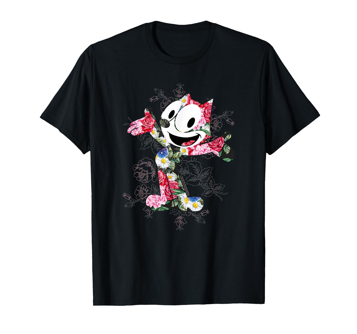 Felix The Cat Floral Fill T-Shirt