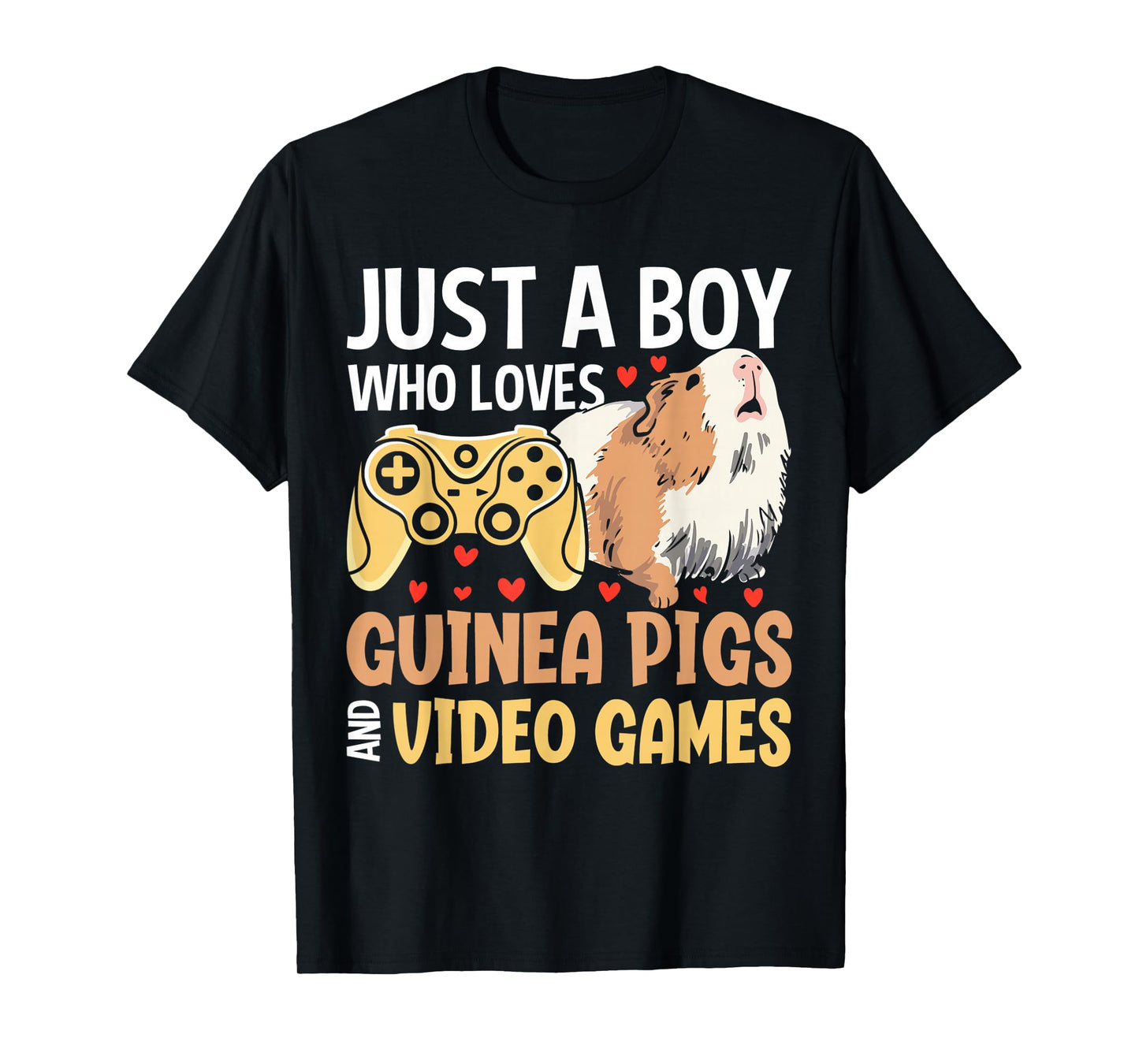 Just A Boy Who Loves Guinea Pigs And Video Games T-Shirt