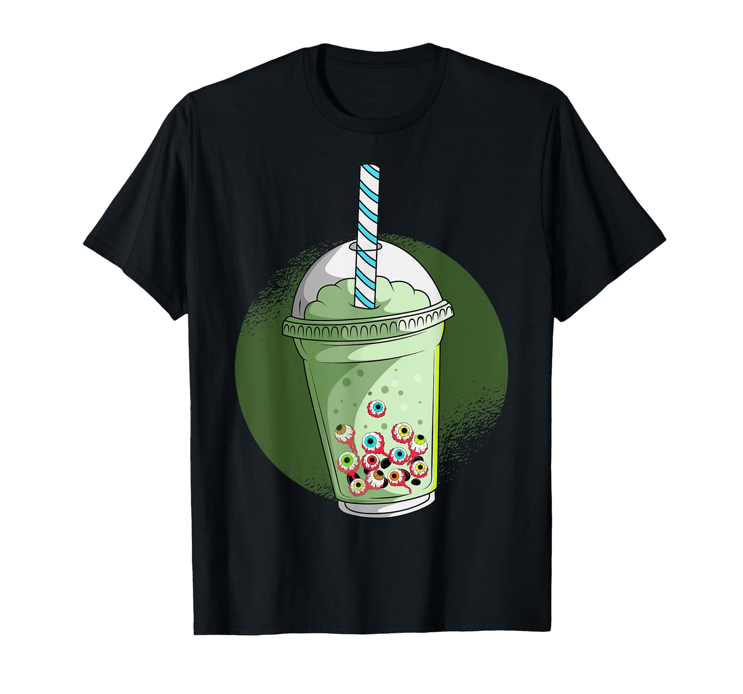 Creepy Boba Tea Eye Balls Bubble Tea Lovers Halloween T-Shirt
