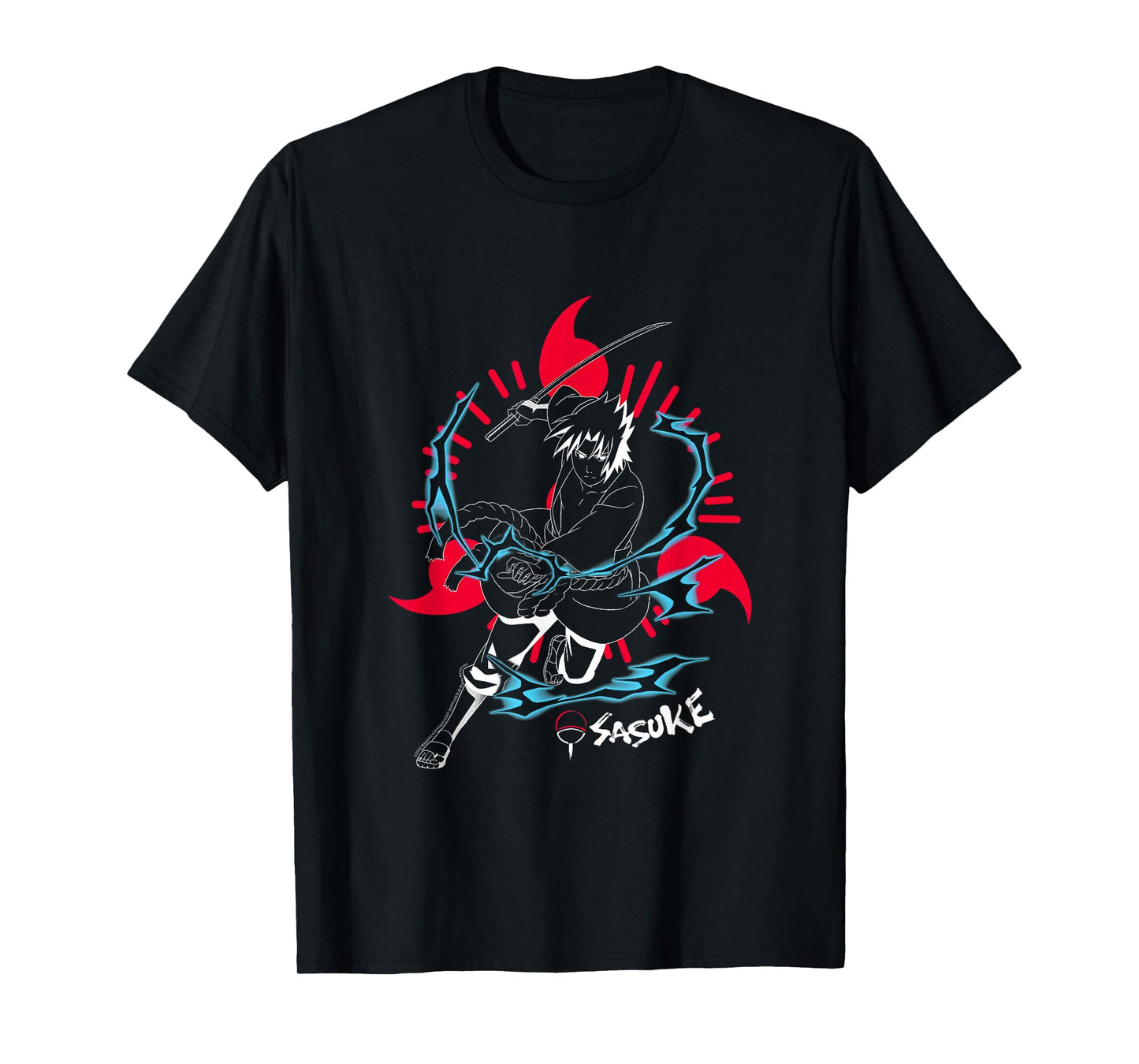 Naruto Shippuden Sasuke Inverted with Sharingan Anime T-Shirt