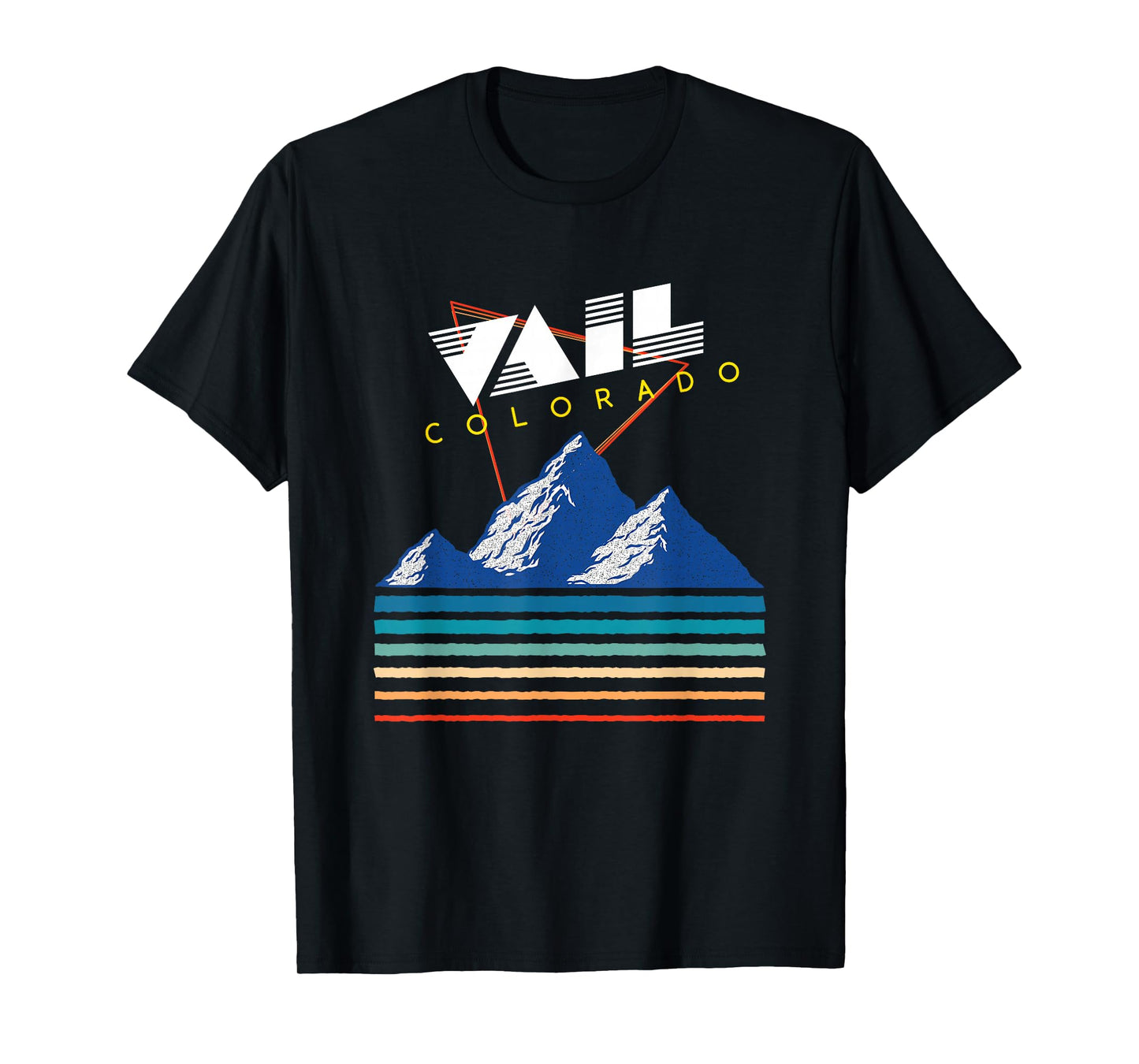 Vail Colorado - USA Ski Resort 1980s Retro Collection T-Shirt