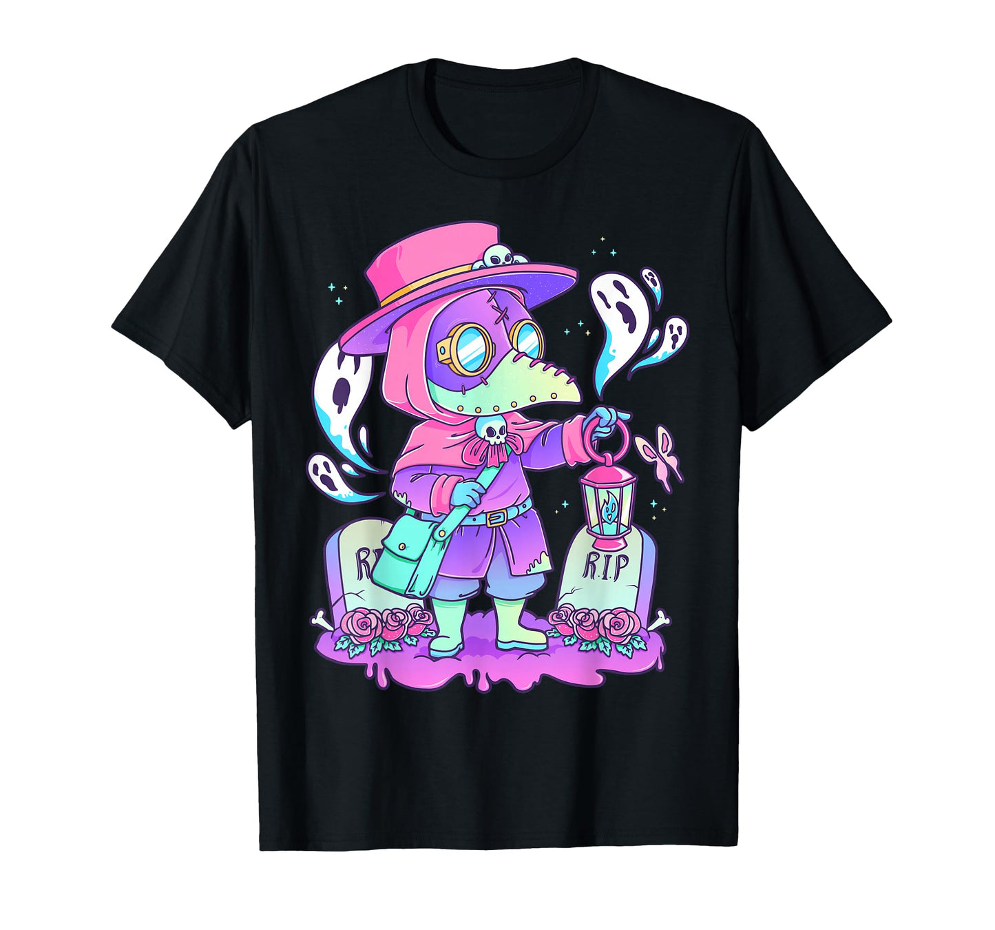 Pastel Goth Cute Creepy Plague Doctor Kawaii Menhera Wiccan T-Shirt Small