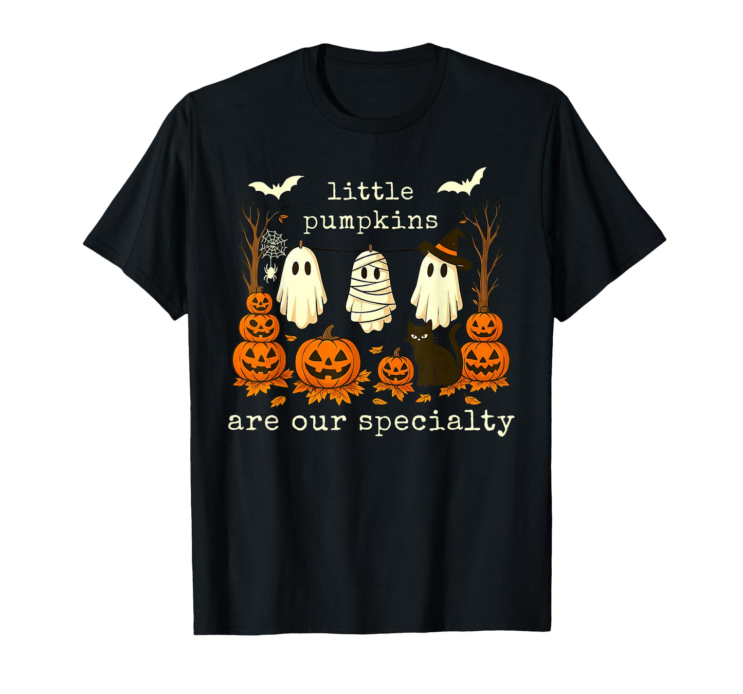 Retro Little Pumpkins are Our Specialty PEDS Nurse Halloween T-Shirt