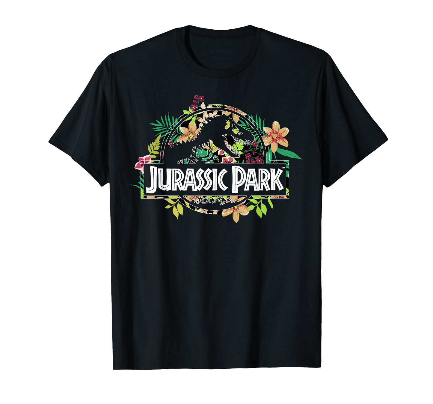 Jurassic Park Floral Tropical Fossil Logo Graphic T-Shirt T-Shirt