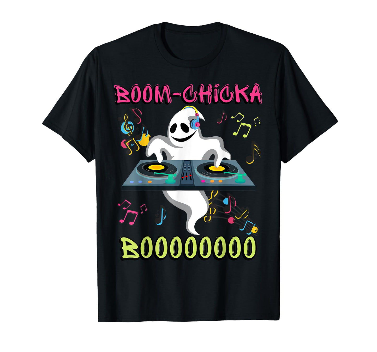 Ghost DJ/ Boom Chicka Boo/ Halloween Costume/ Funny Ghost T-Shirt