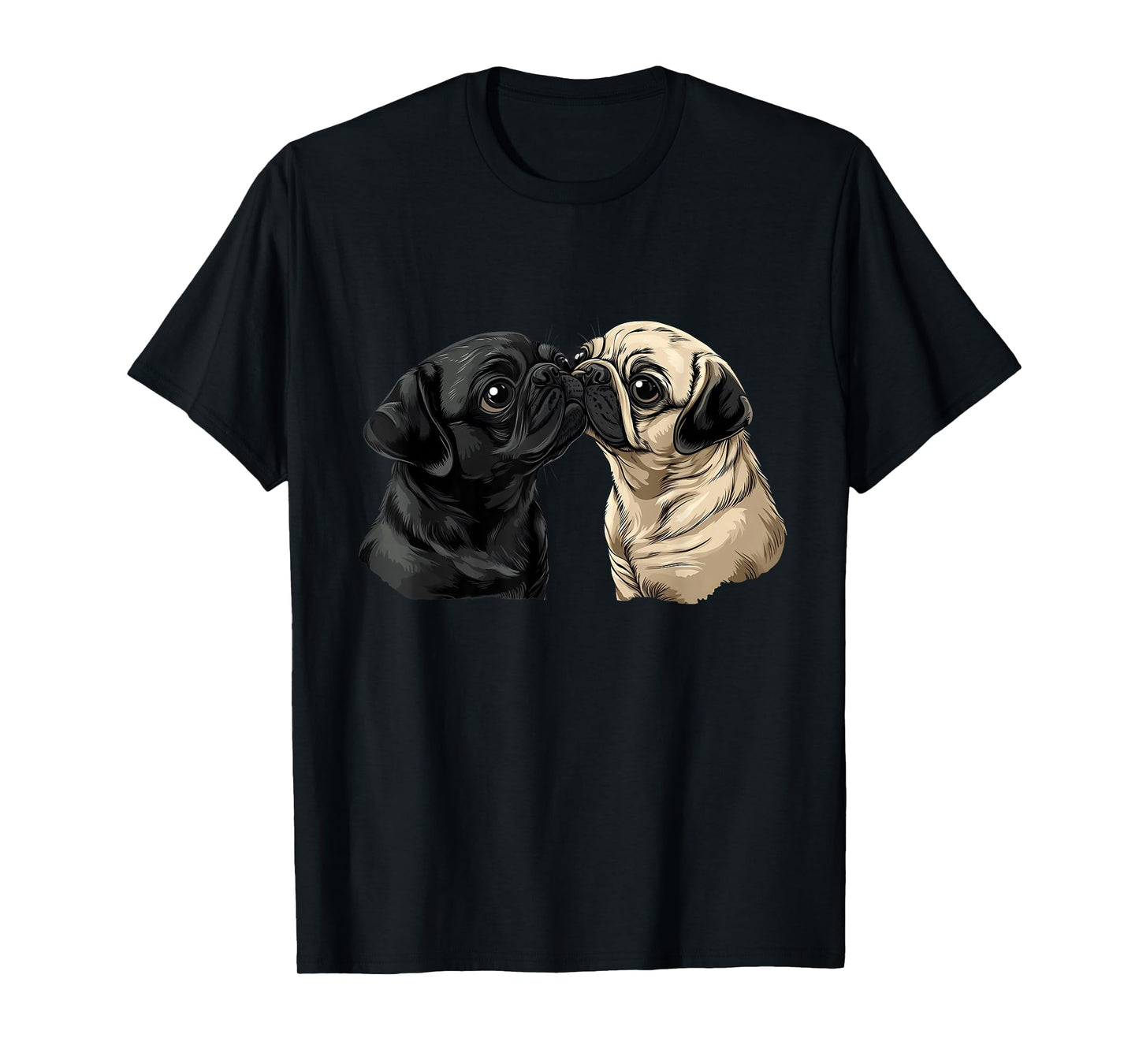 Pug Dog Face Colorful Portrait Animal Cute Pug Lover T-Shirt