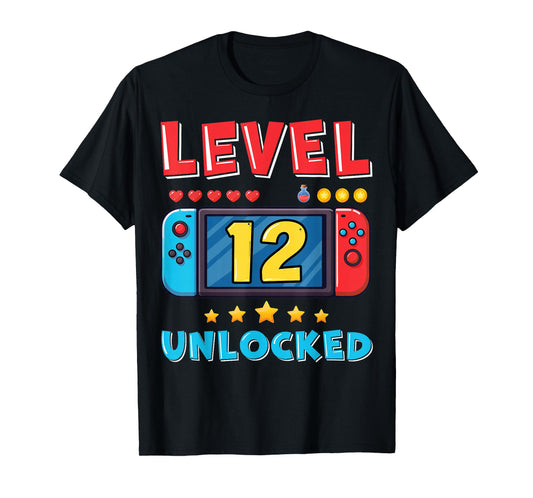 12 Year Old Bday Decorations Son Boy 12yr 12th Birthday T-Shirt