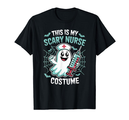 Halloween My Scary Nurse Costume Nurses who Loves Nursing T-Shirt