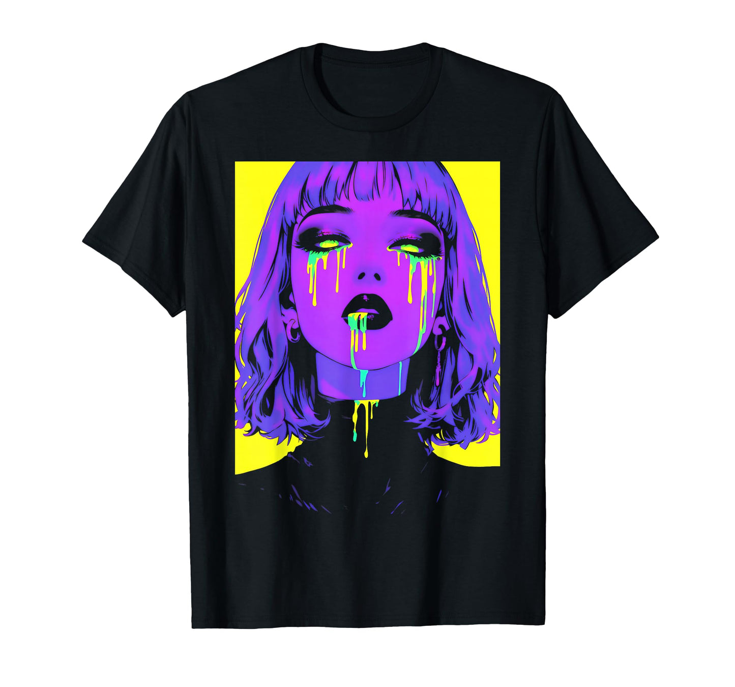 Cybergoth Cybercore Grunge Punk Goth Girl Alt Anime Manga T-Shirt