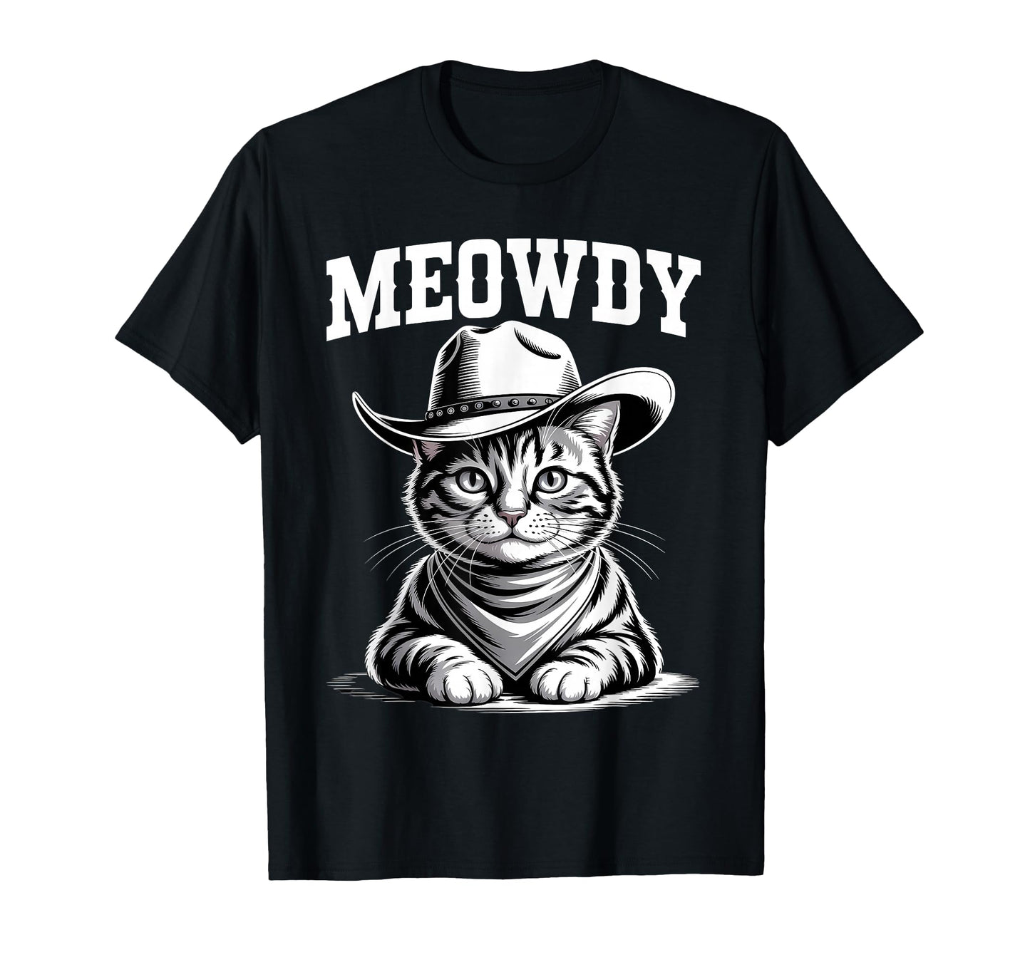 Meowdy Cat Funny Western Country Vintage Cowboy Cat T-Shirt