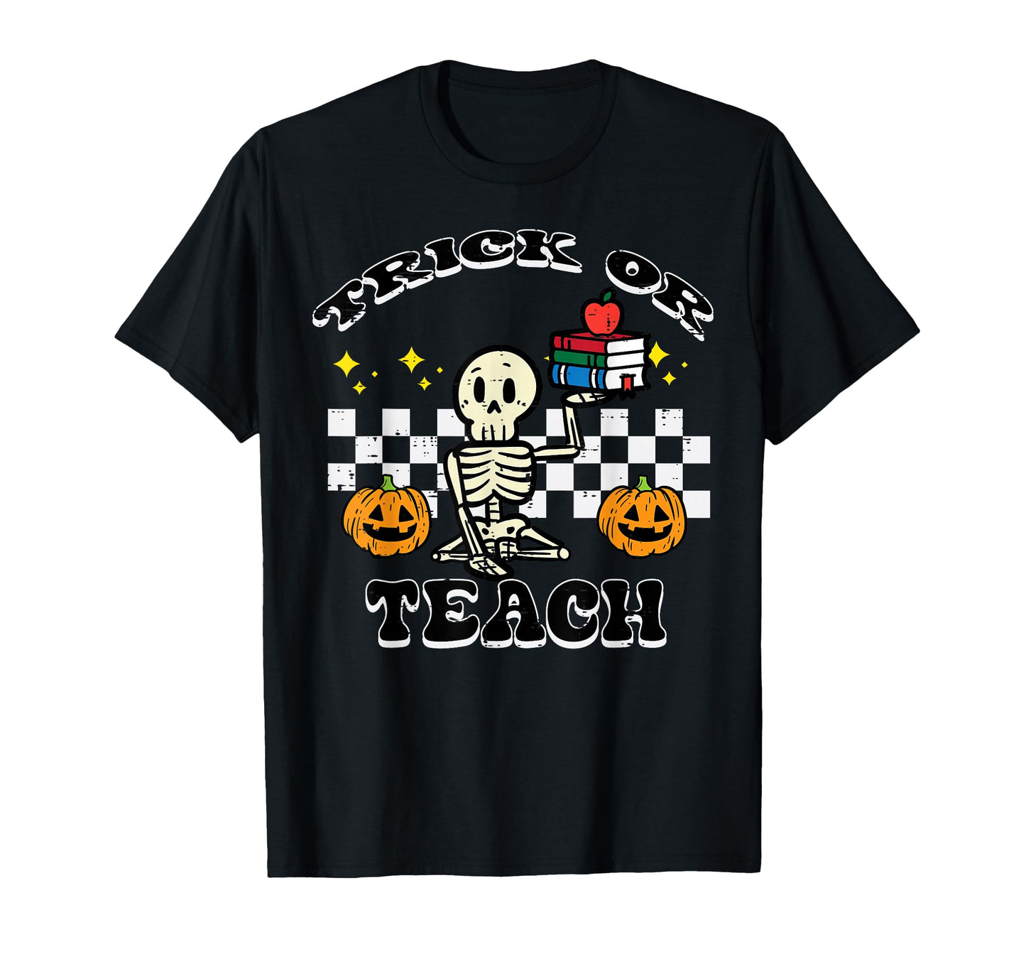 Halloween Teacher Trick Or Teach Retro Costume Men Women T-Shirt