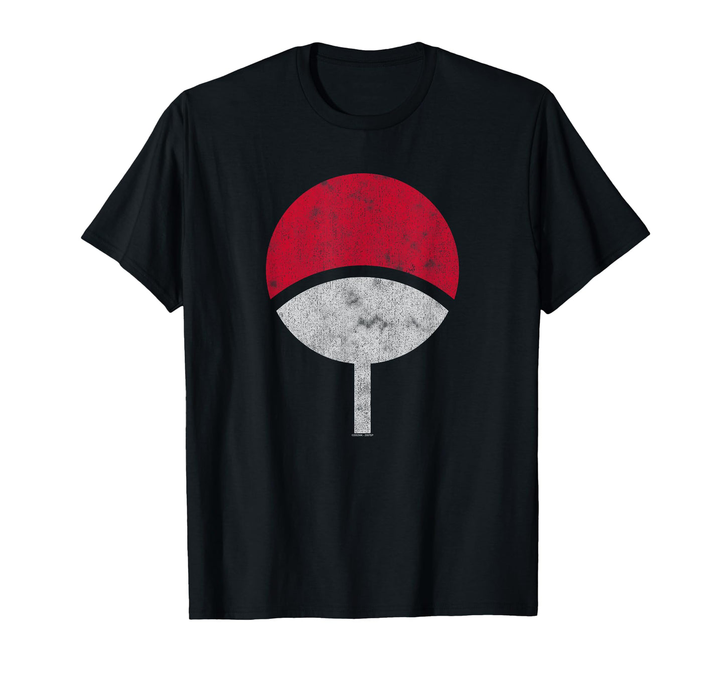 Naruto Shippuden Sasuke Uchiha Symbol Distressed T-Shirt