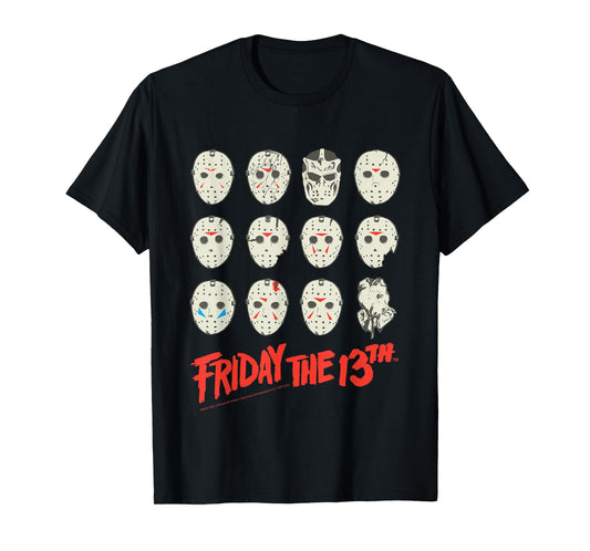 Friday The 13th Halloween Design Masks T-Shirt
