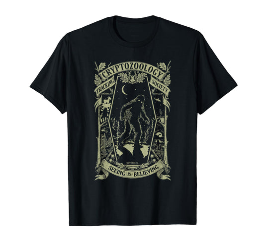 Cryptozoology Tracking Society Cryptid Bigfoot Jackalope T-Shirt