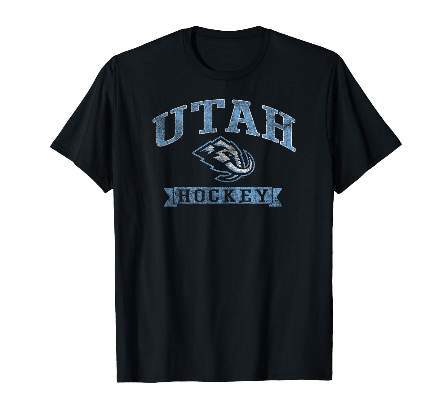 Utah Mammoth Vintage Hockey Black NHL Officially Licensed T-Shirt