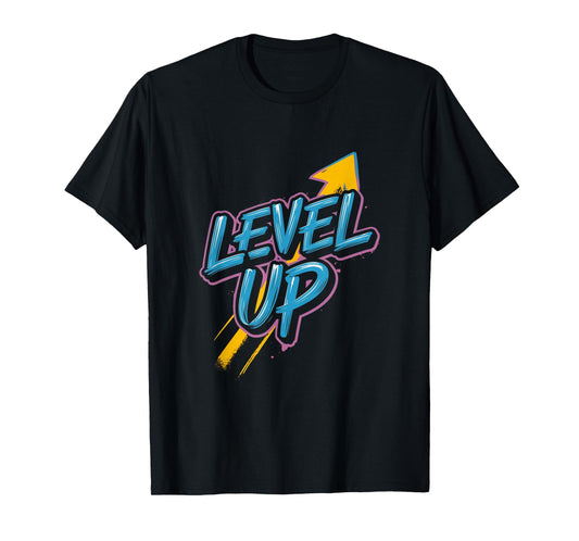 Retro Gaming Level Up Boys Girls Men Women T-Shirt