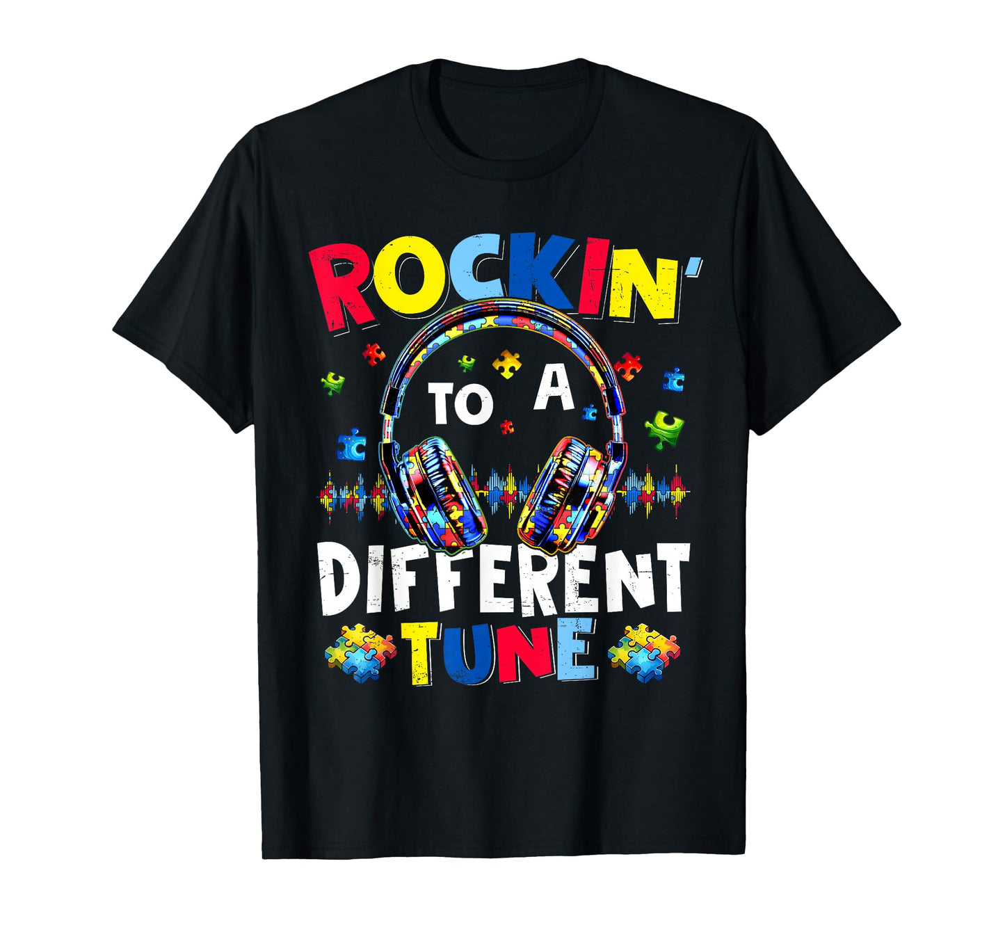 Rockin' To A Different Tune Autistic Autism Gamer Boys T-Shirt