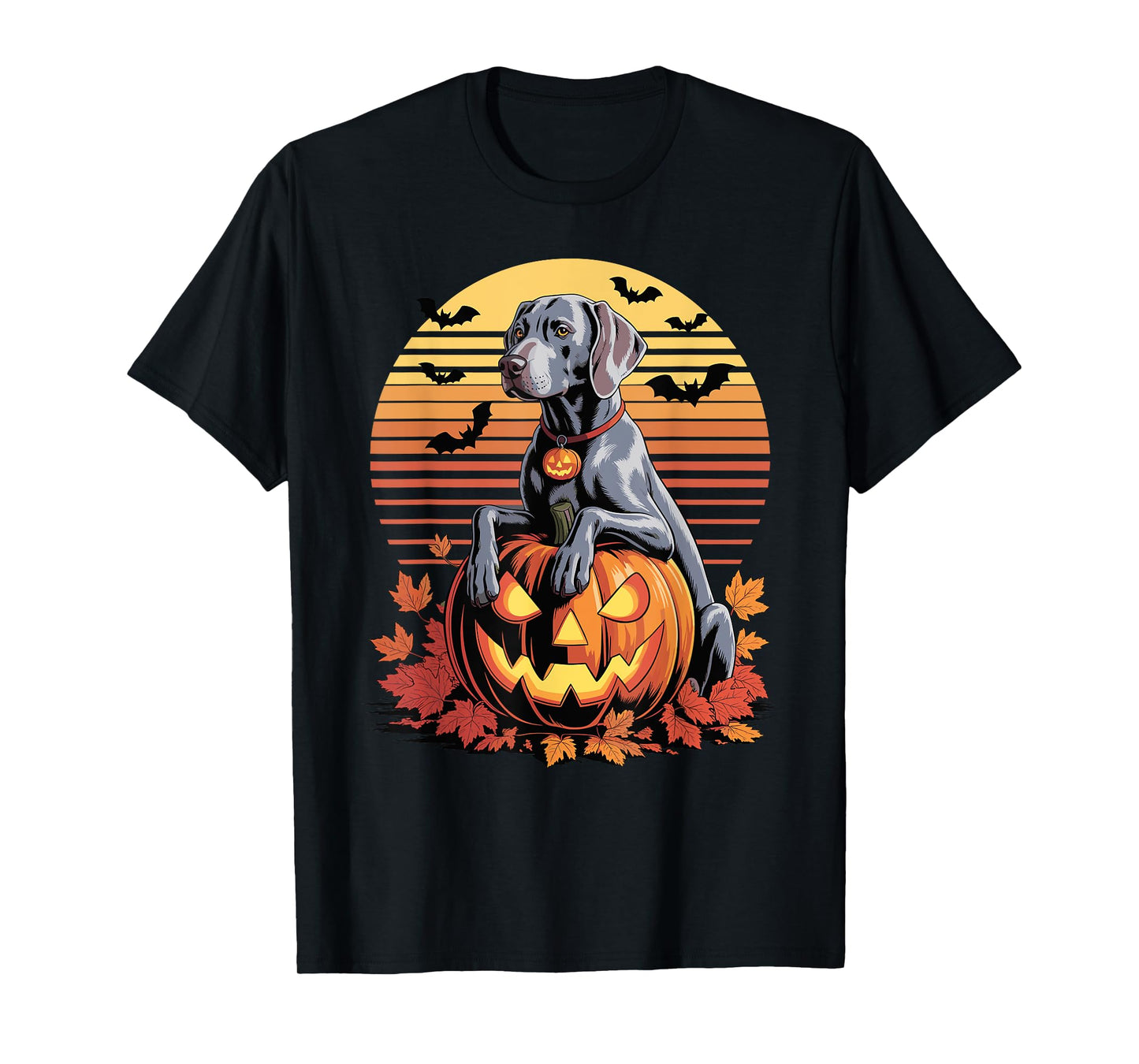 Halloween Retro Weimaraner Weimaraners T-Shirt