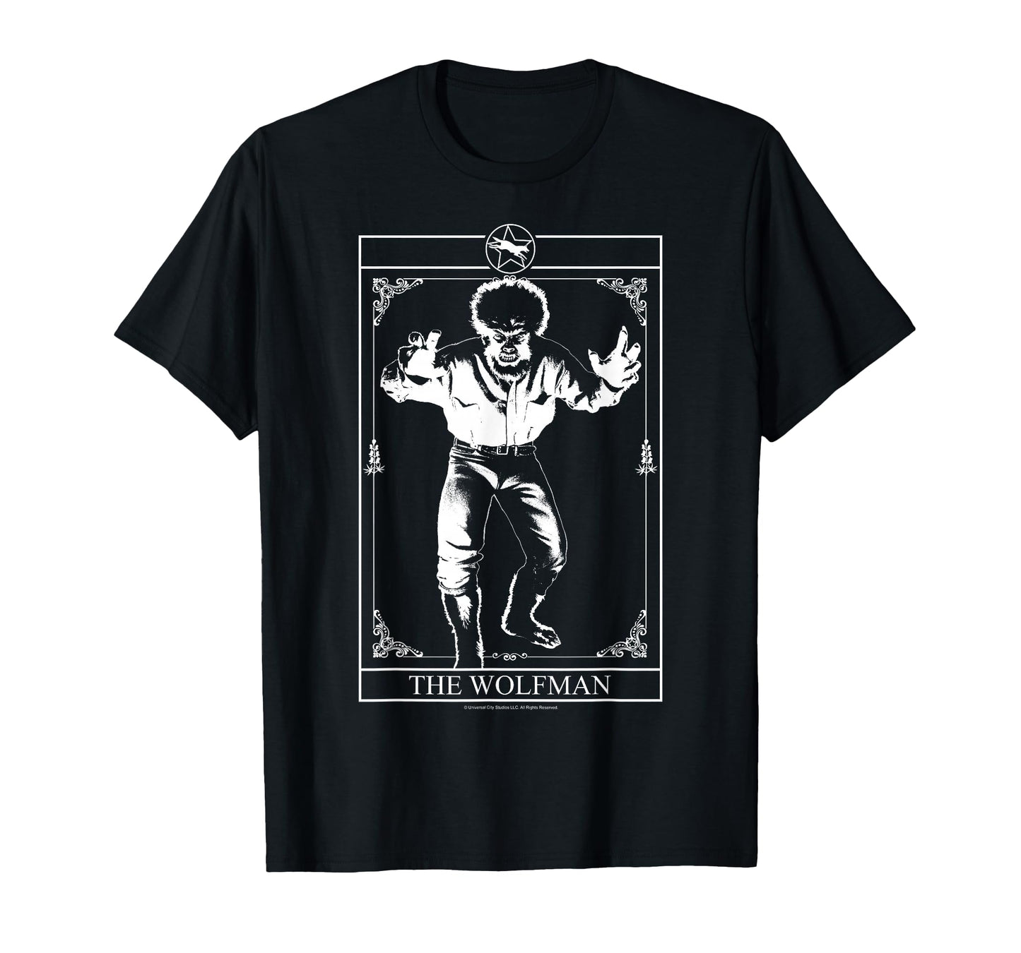 Universal Monsters The Wolfman Tarot Card T-Shirt