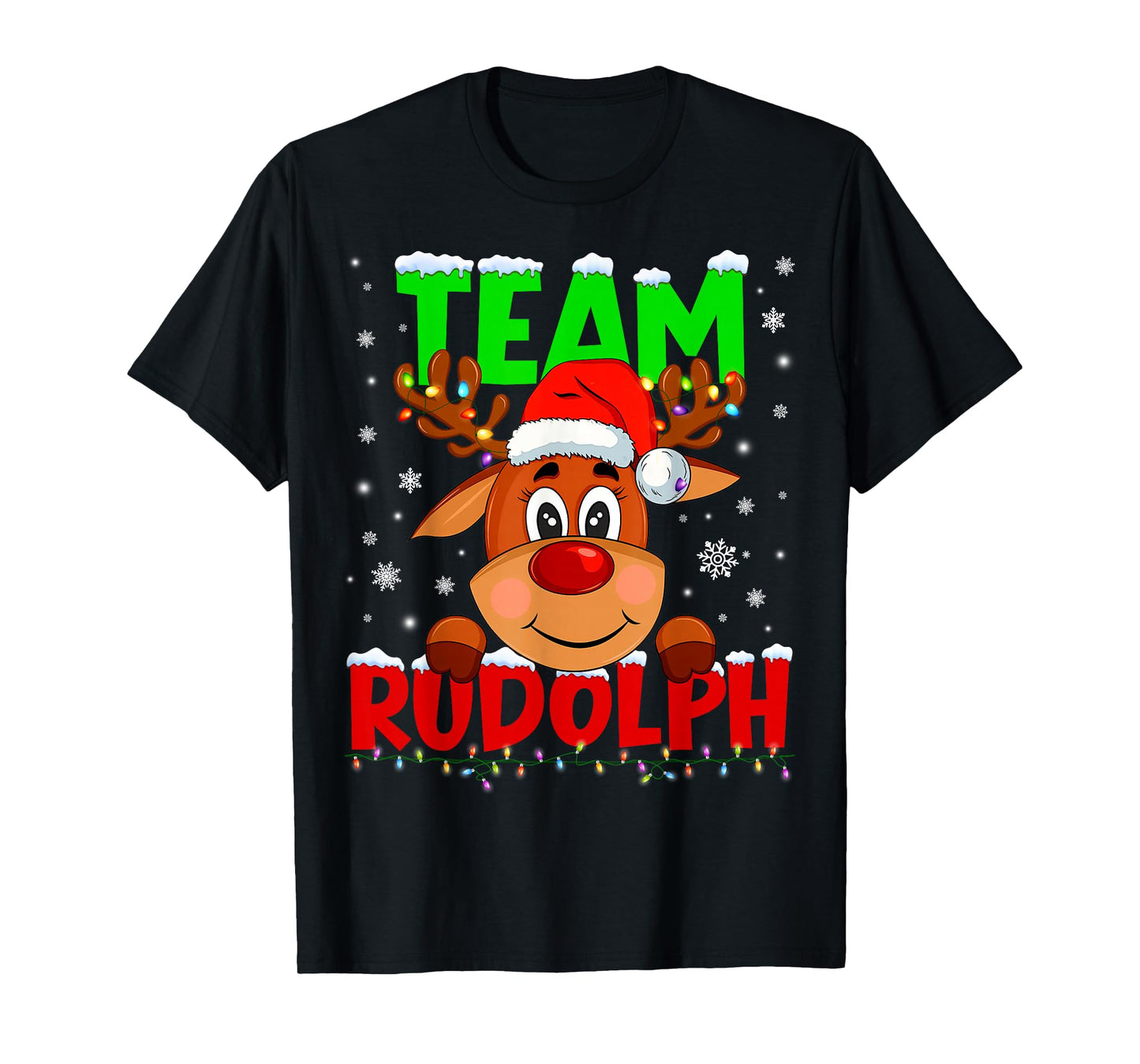 Team Rudolph Rednose Pjs Christmas Xmas Men Women Kid T-Shirt