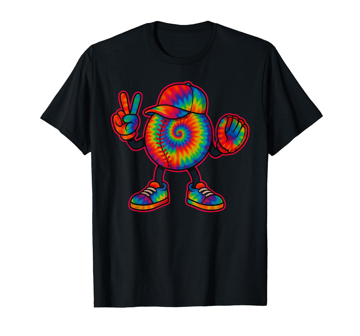 Tie Dye Baseball Shirt for Boys – Colorful Game Day Tee T-Shirt