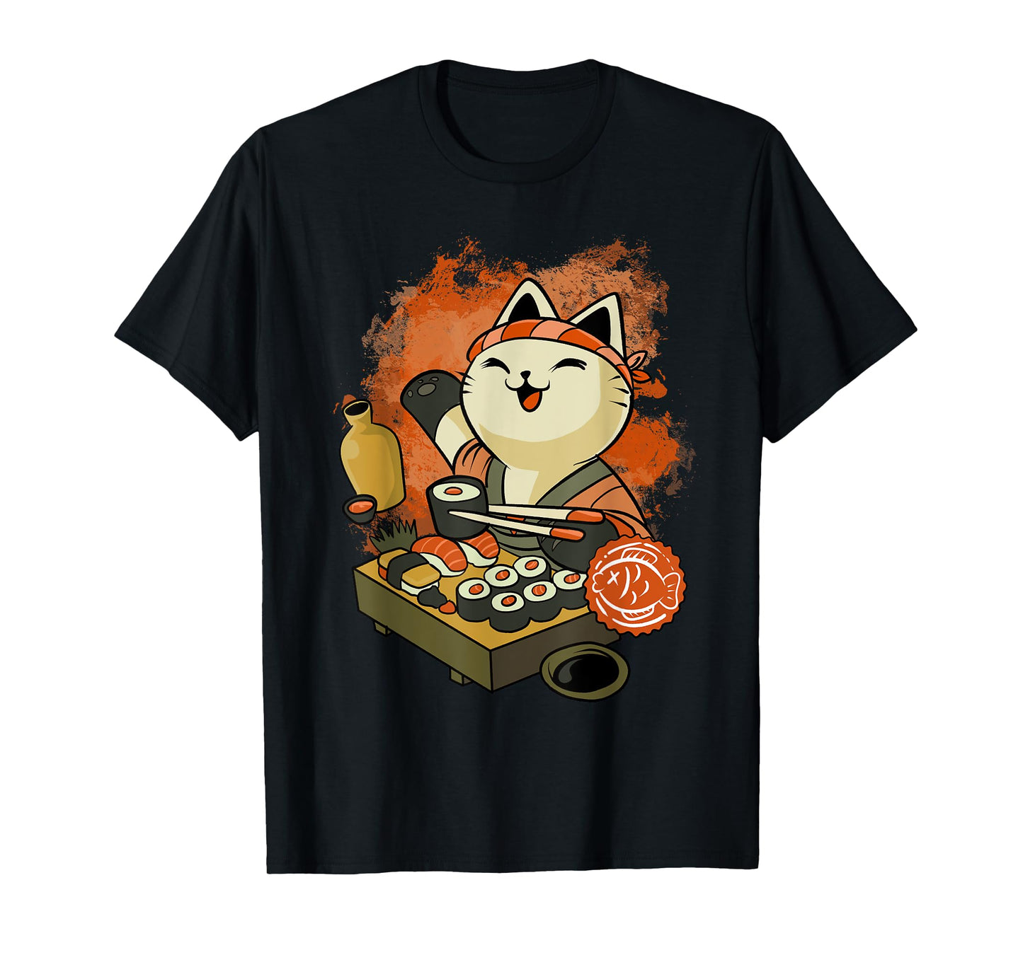 Sushi Master Cat T-Shirt