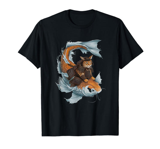 Samurai Cat Ninja Aesthetic Japanese Katana Tokyo culture T-Shirt