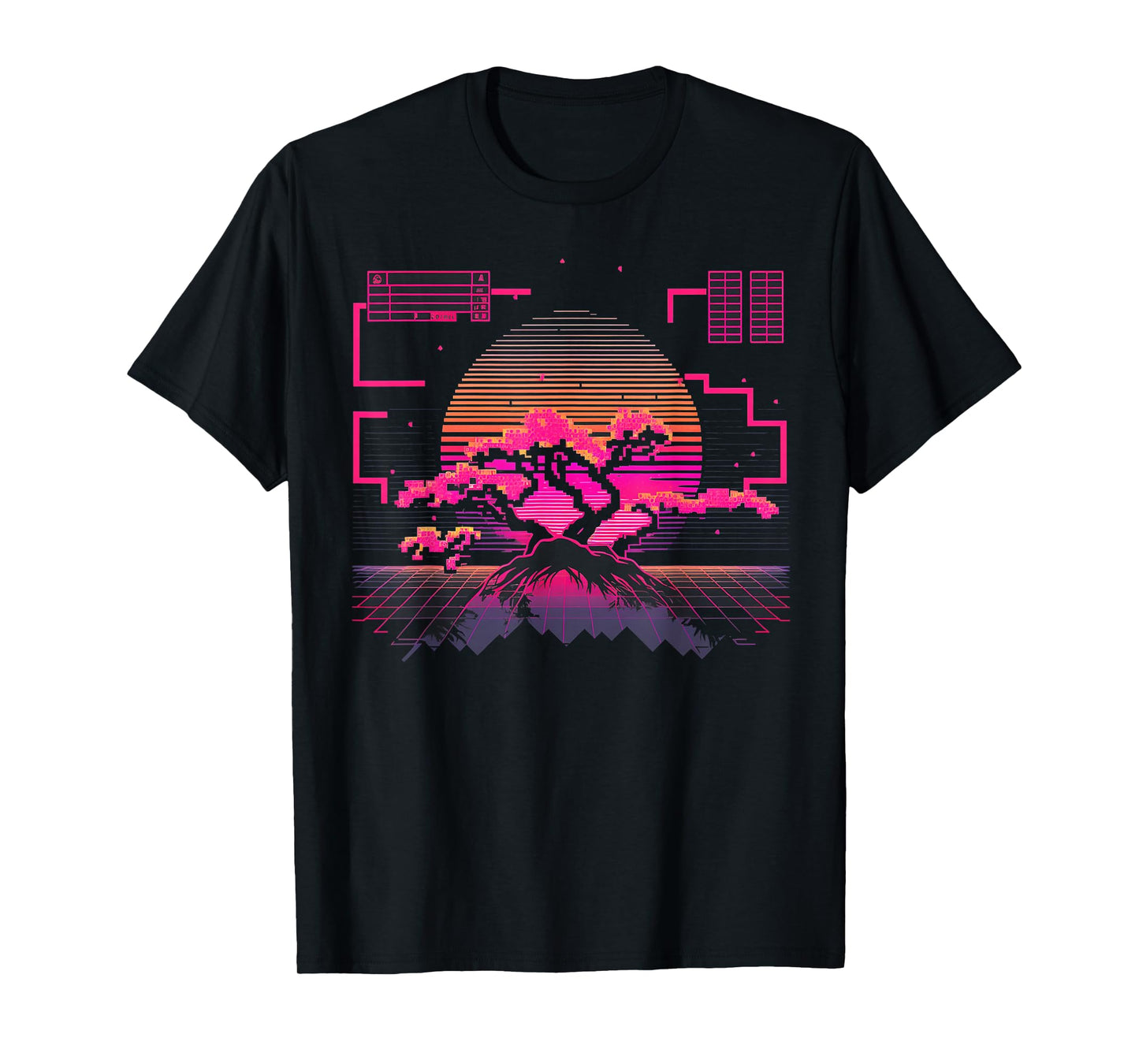 Cherry Blossom Japanese Japan Tokyo Vaporwave Synthwave 80s T-Shirt