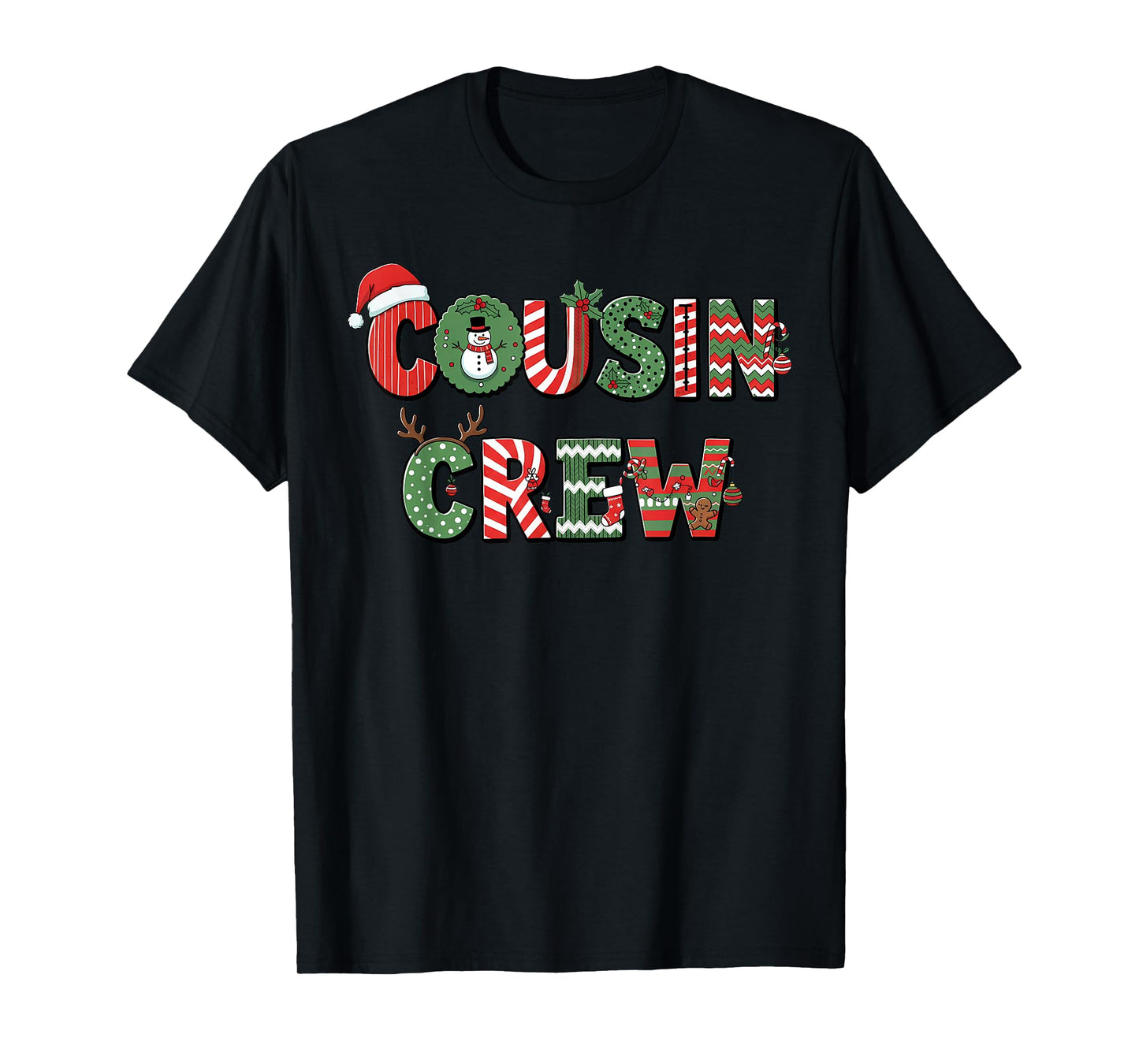 Cousin Crew Christmas Kids Holiday Matching Family Xmas T-Shirt