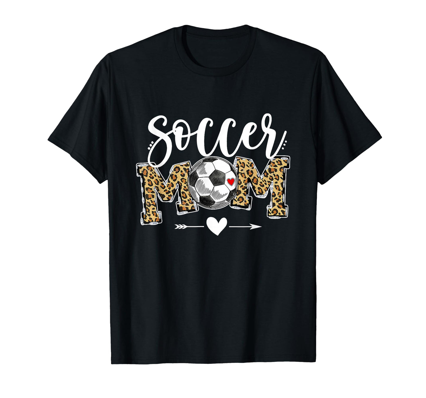 Soccer Mom Leopard Funny Soccer Mom Shirt Mother's Day T-Shirt