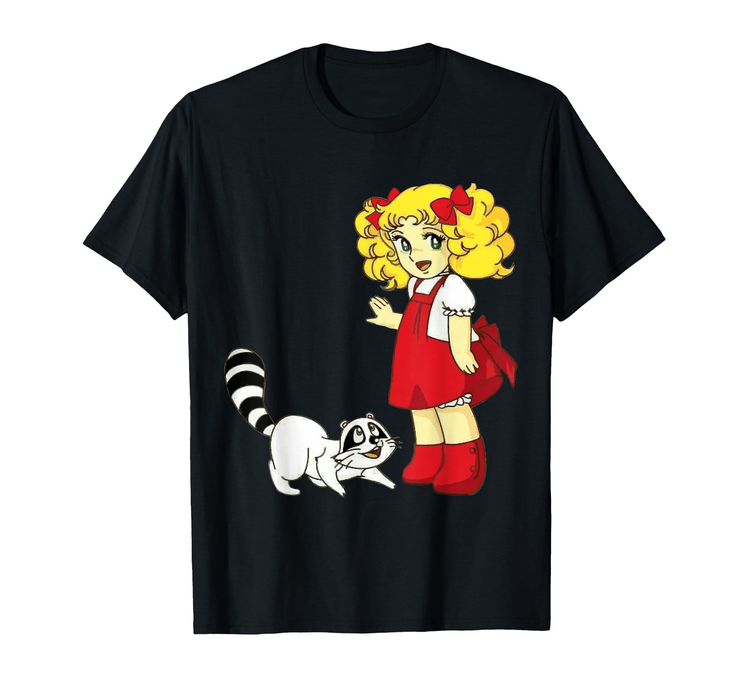 Candy Raccoon Retro Japanese Small Vintage 80s Anime Manga T-Shirt