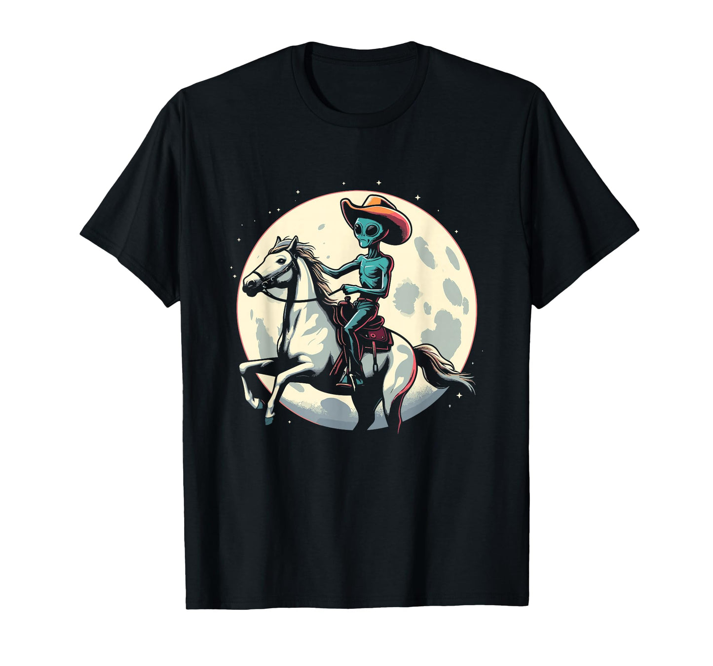 Alien Cowboy On A Horse - Vintage Alien UFO Conspiracy Lover T-Shirt