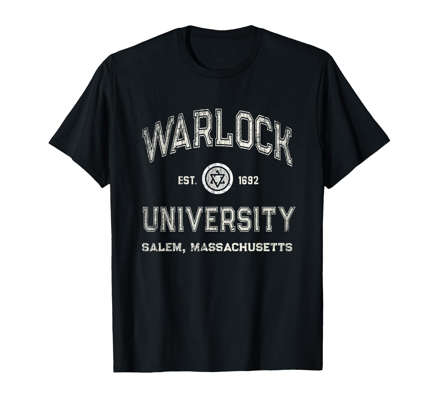 Funny WARLOCK UNIVERSITY Salem Wizard Graduated Witches Crew T-Shirt