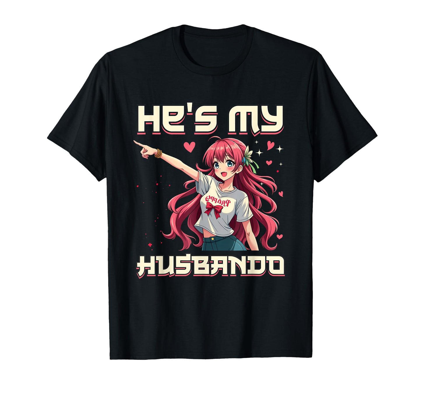 He's My Husbando She's My Waifu Anime Couples Matching T-Shirt