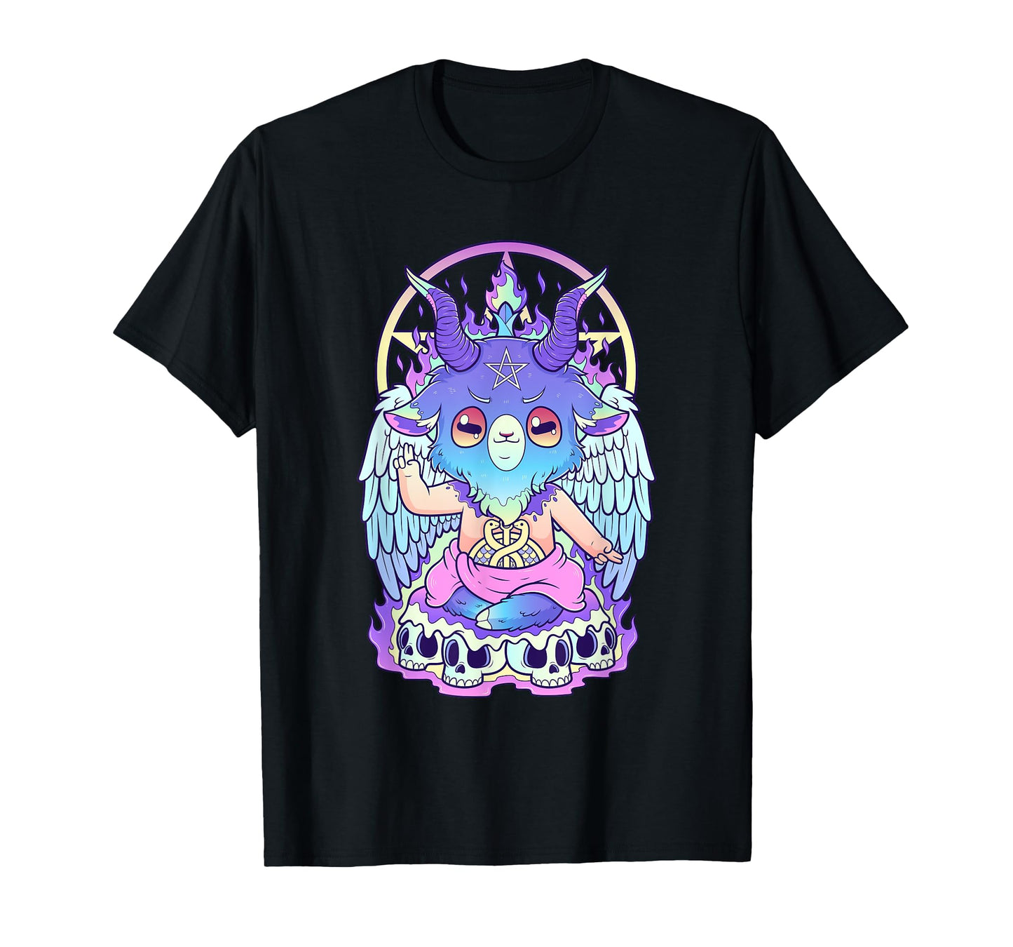 Kawaii Pastel Goth Cute and Scary Baphomet Occult T-Shirt