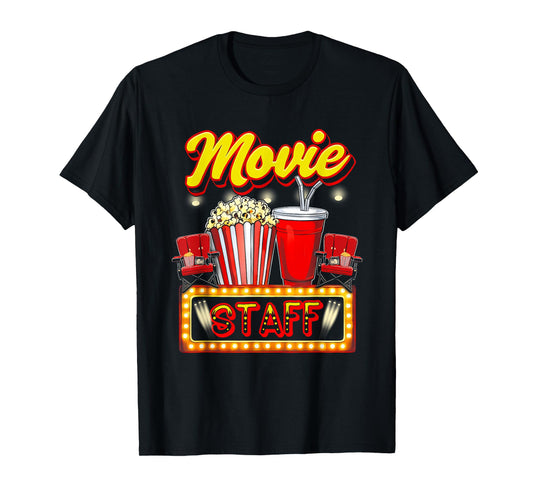 Movie Staff Party Night Behind Scenes Awesomeness Popcorn T-Shirt