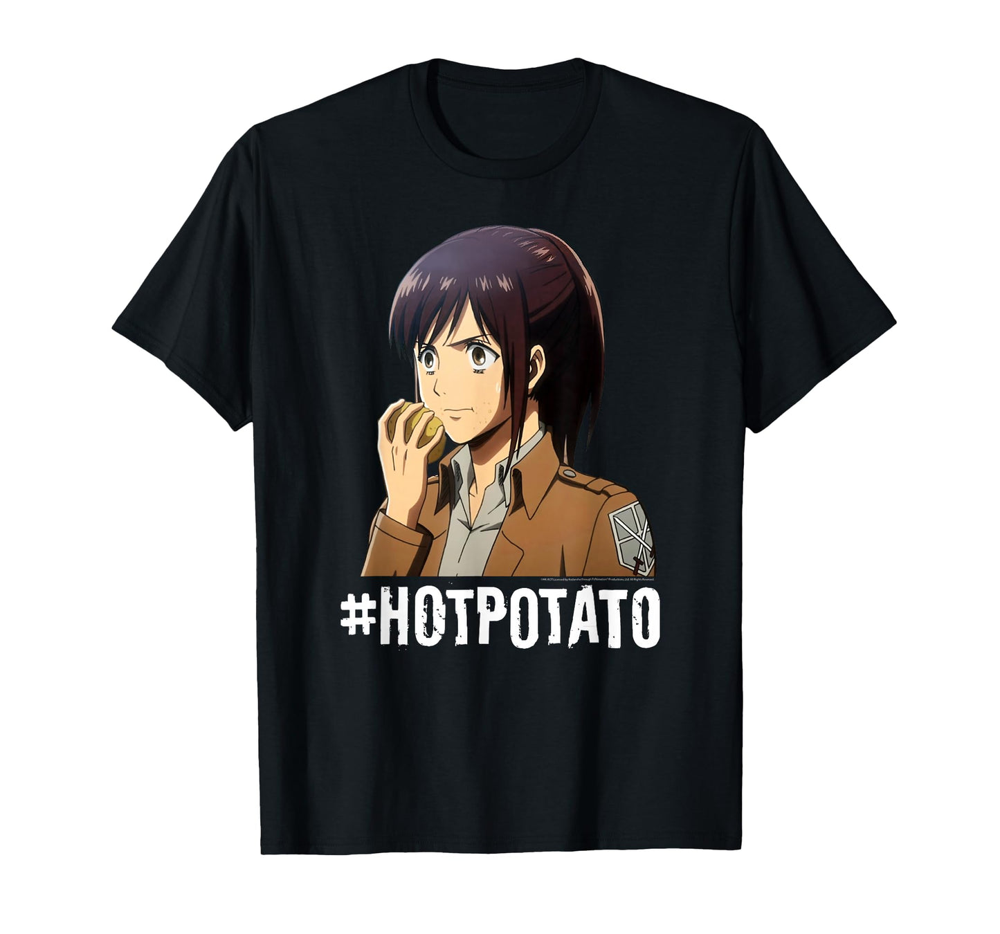 Attack on Titan #Hotpotato Potato Girl AOT Anime T-Shirt