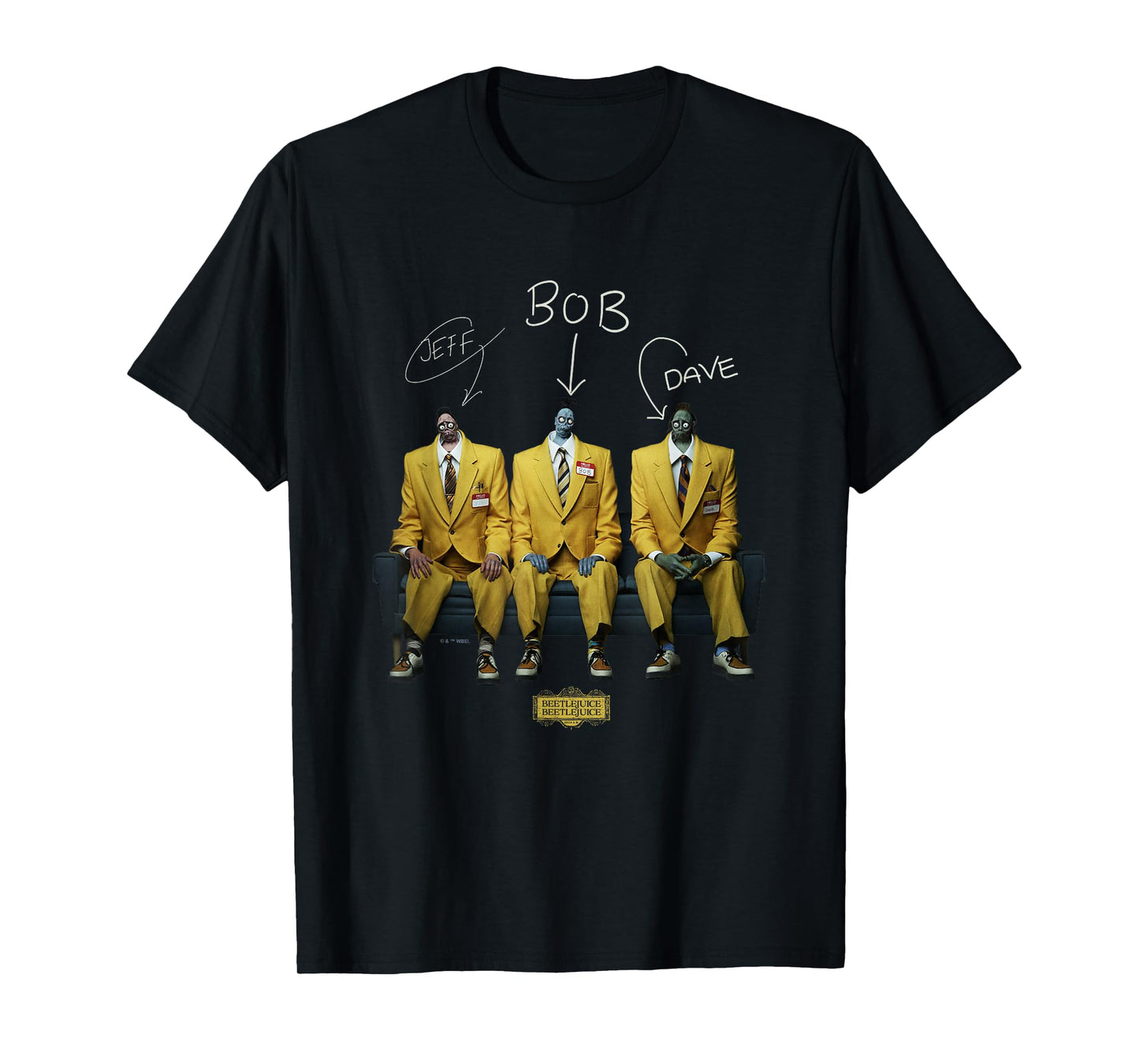 Beetlejuice Beetlejuice Jeff Bob & Dave Shrunken Heads T-Shirt