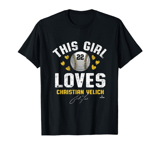 This Girl Loves Christian Yelich Milwaukee MLBPA T-Shirt
