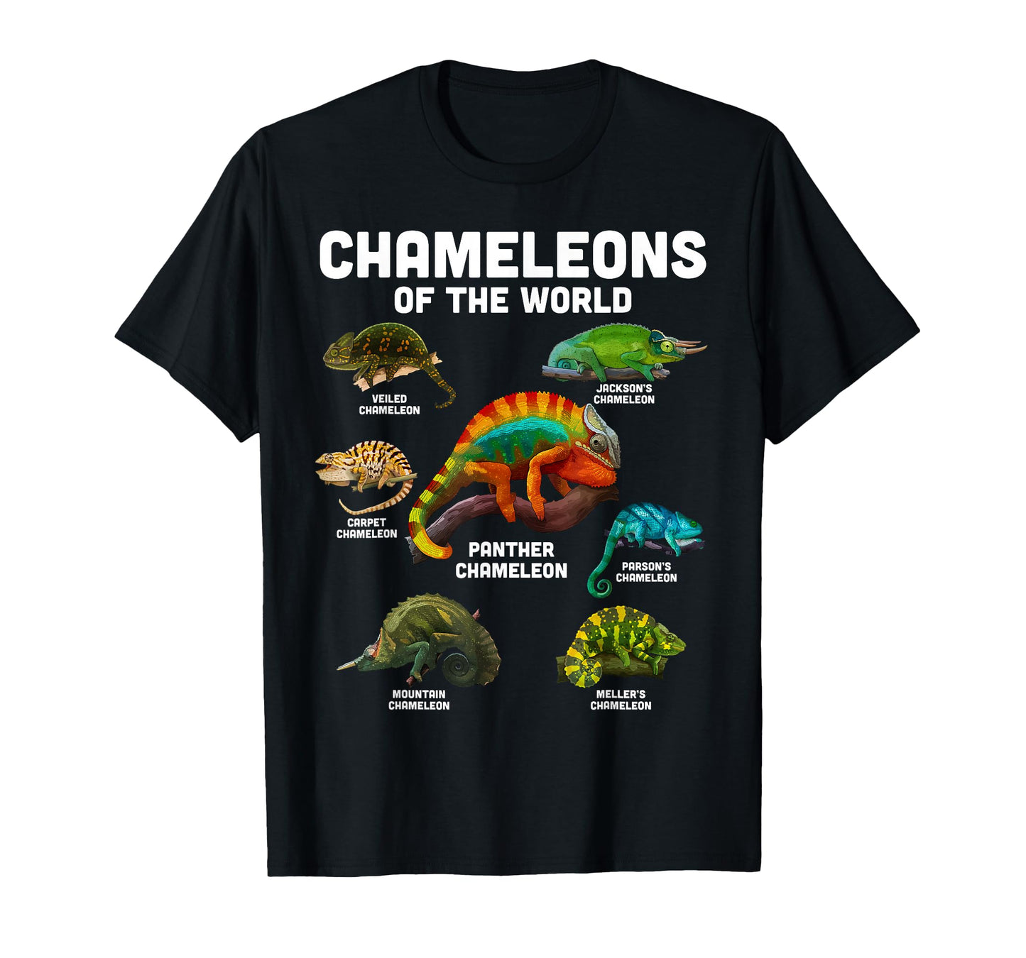 Chameleon Shirt Chameleons of the World Educational Reptile T-Shirt