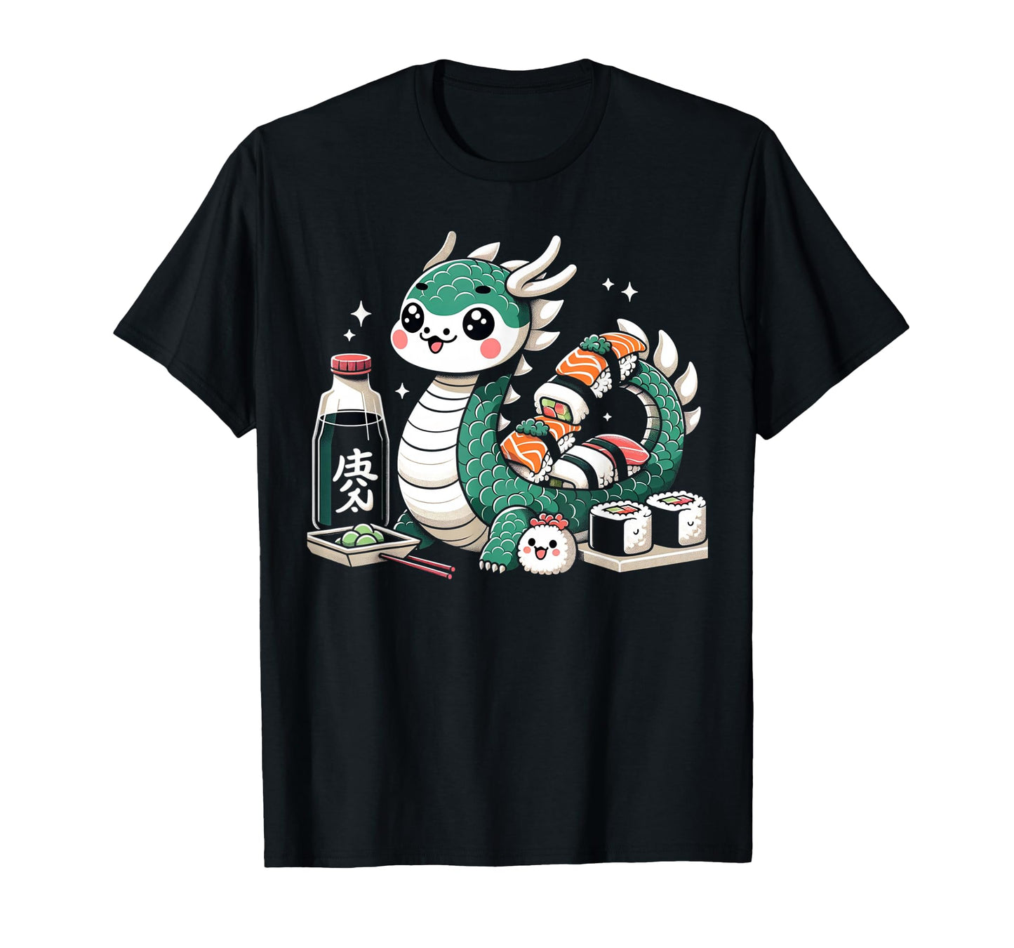 Kawaii Sushi Dragon: Japanese Food & Anime Delights T-Shirt