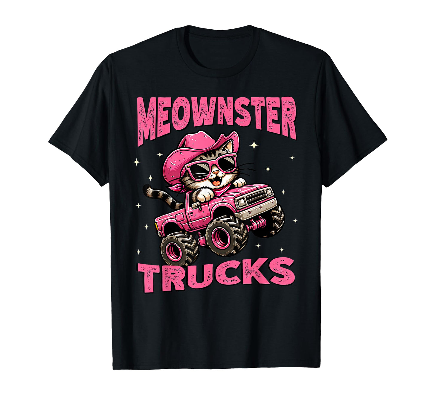 Funny Monster Truck Cat For Girls Women Monster Truck Party T-Shirt